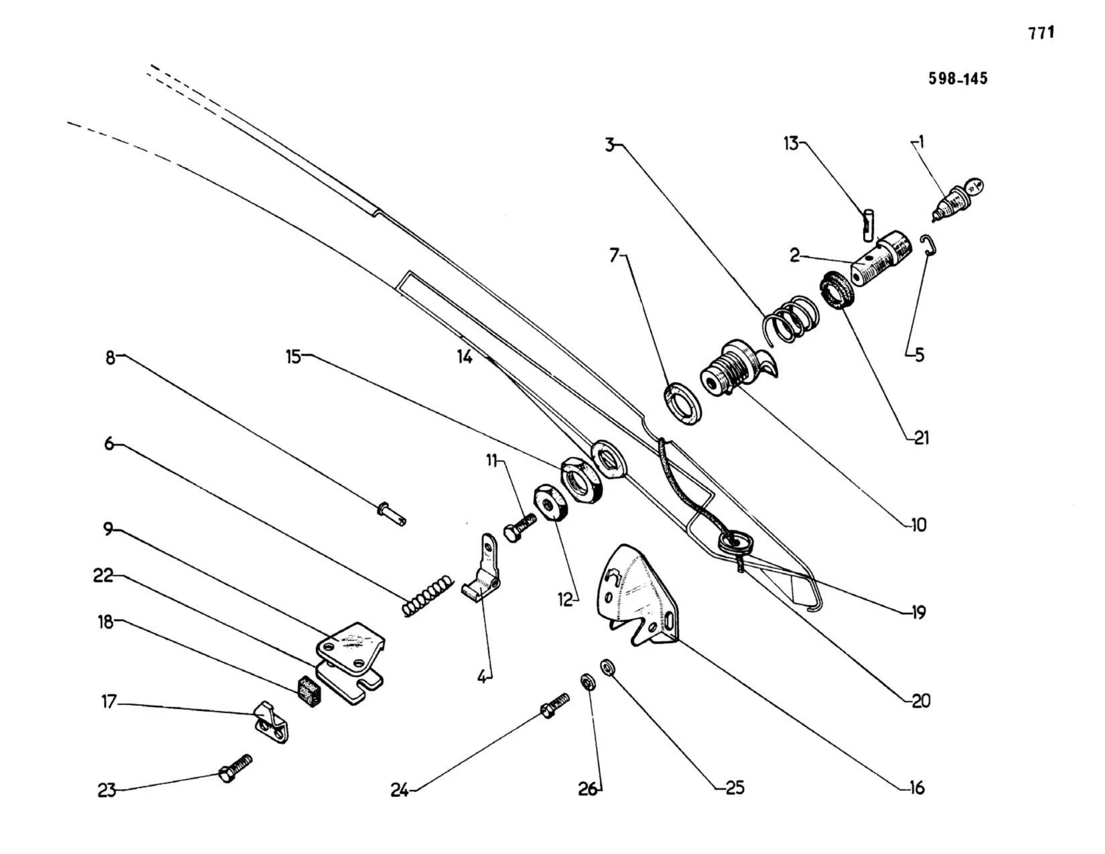 Boot lid lock, page 324 of 503 — 598 Parts Catalogue — Volume II