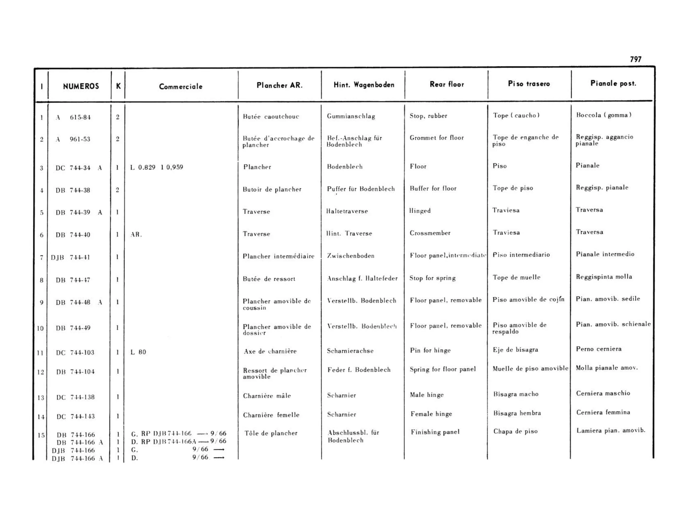 Commerciale, page 343 of 503 — 598 Parts Catalogue — Volume II