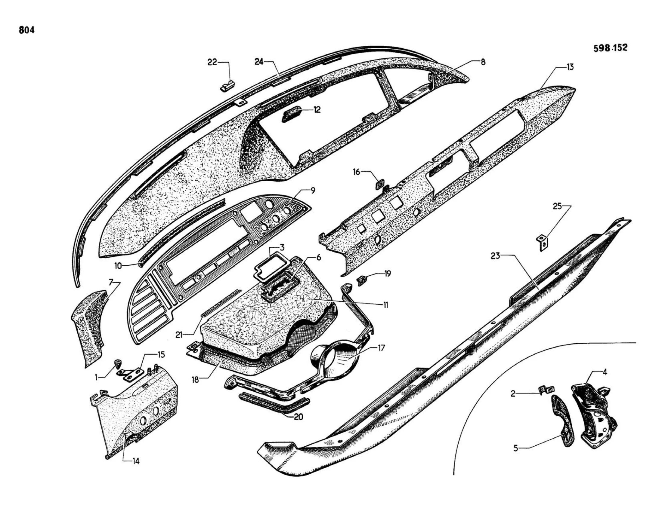 Exterior finishers / Pallas, page 348 of 503 — 598 Parts Catalogue — Volume II