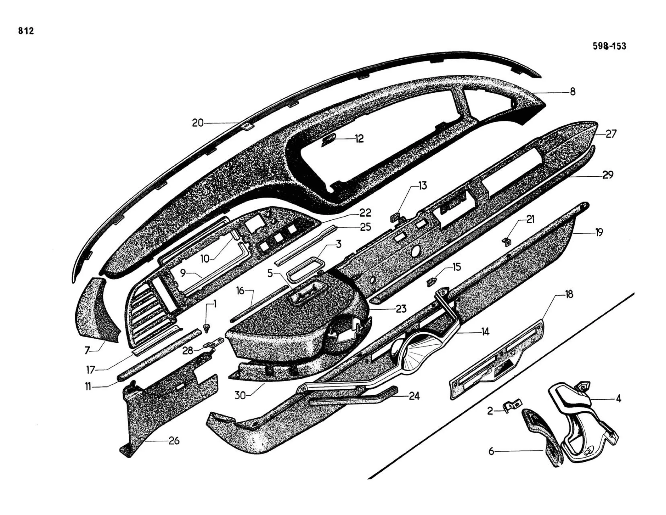 DX-DJ-DY-DL 9/68>, page 353 of 503 — 598 Parts Catalogue — Volume II