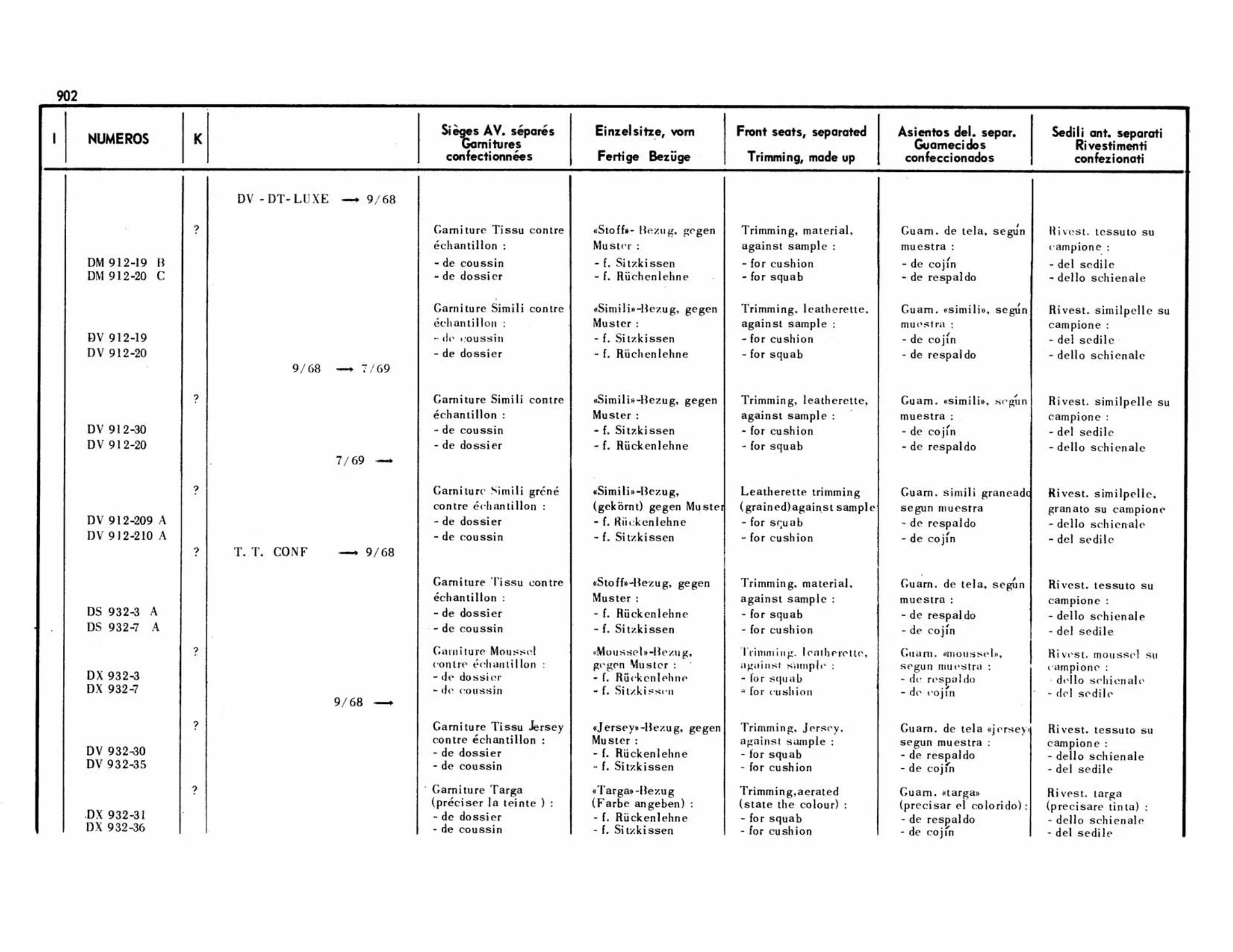 Trim, page 418 of 503 — 598 Parts Catalogue — Volume II