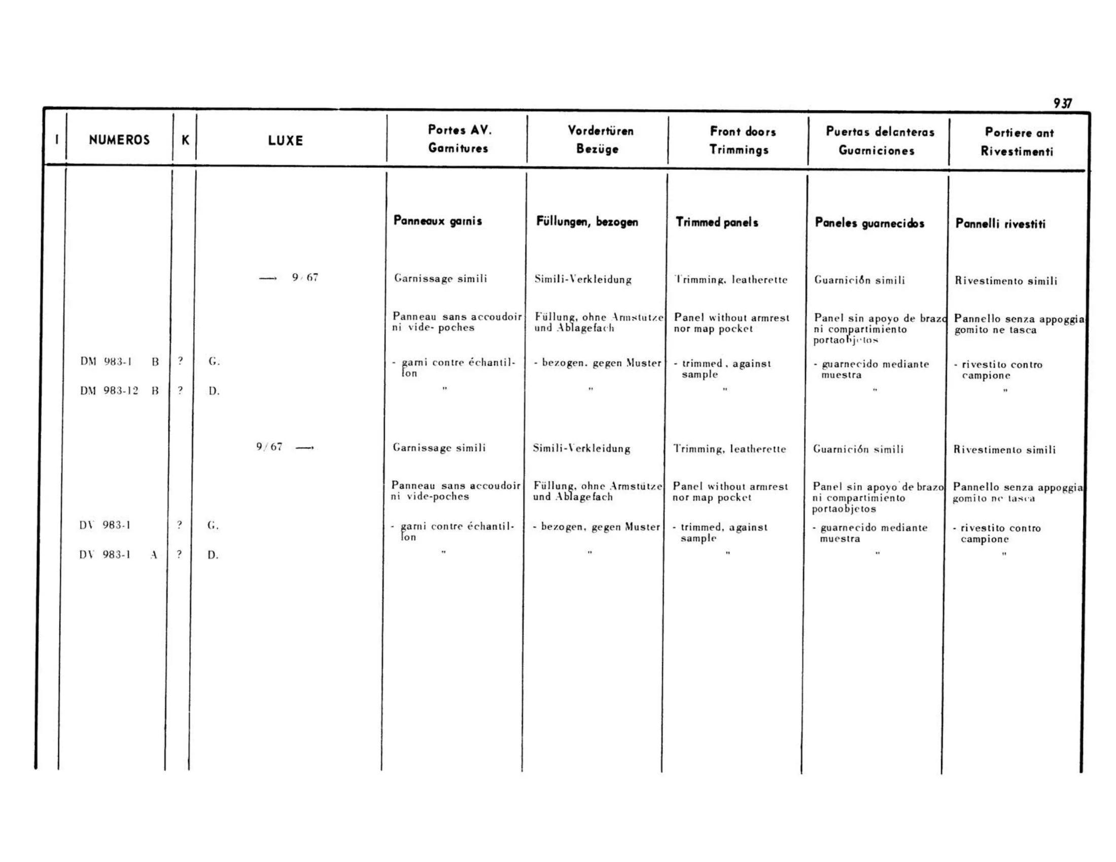 Luxe, page 446 of 503 — 598 Parts Catalogue — Volume II