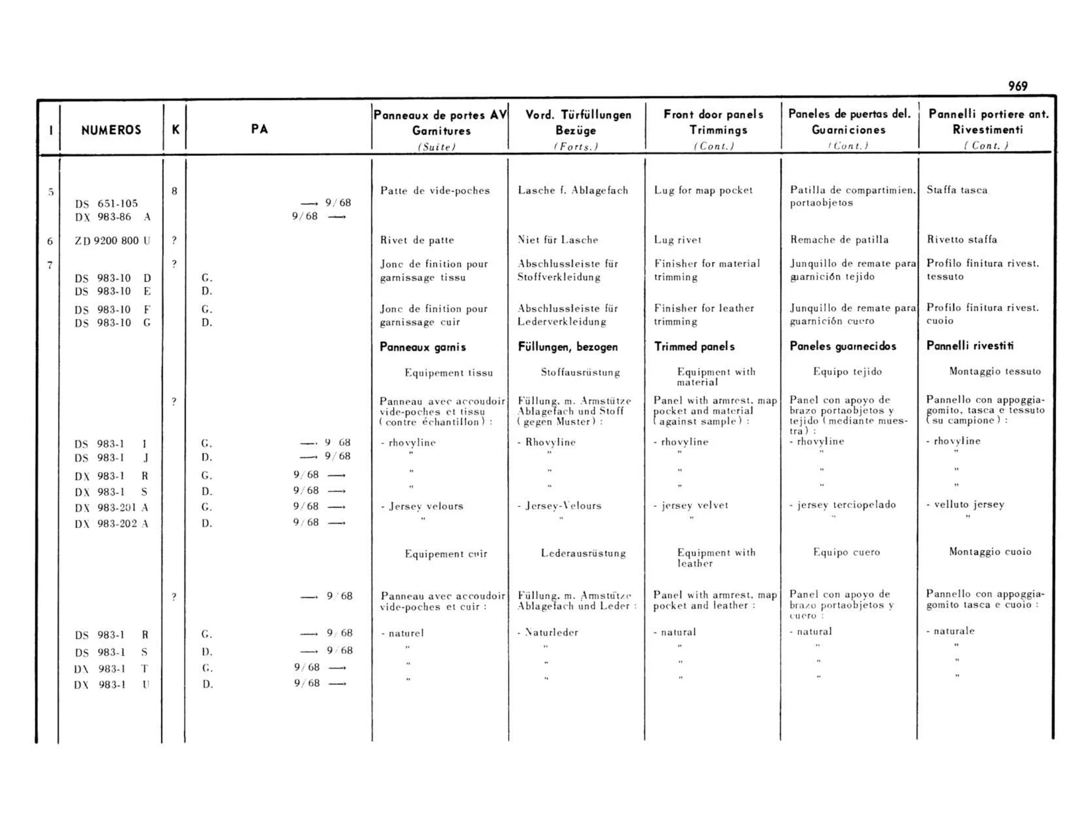 Pallas, page 466 of 503 — 598 Parts Catalogue — Volume II