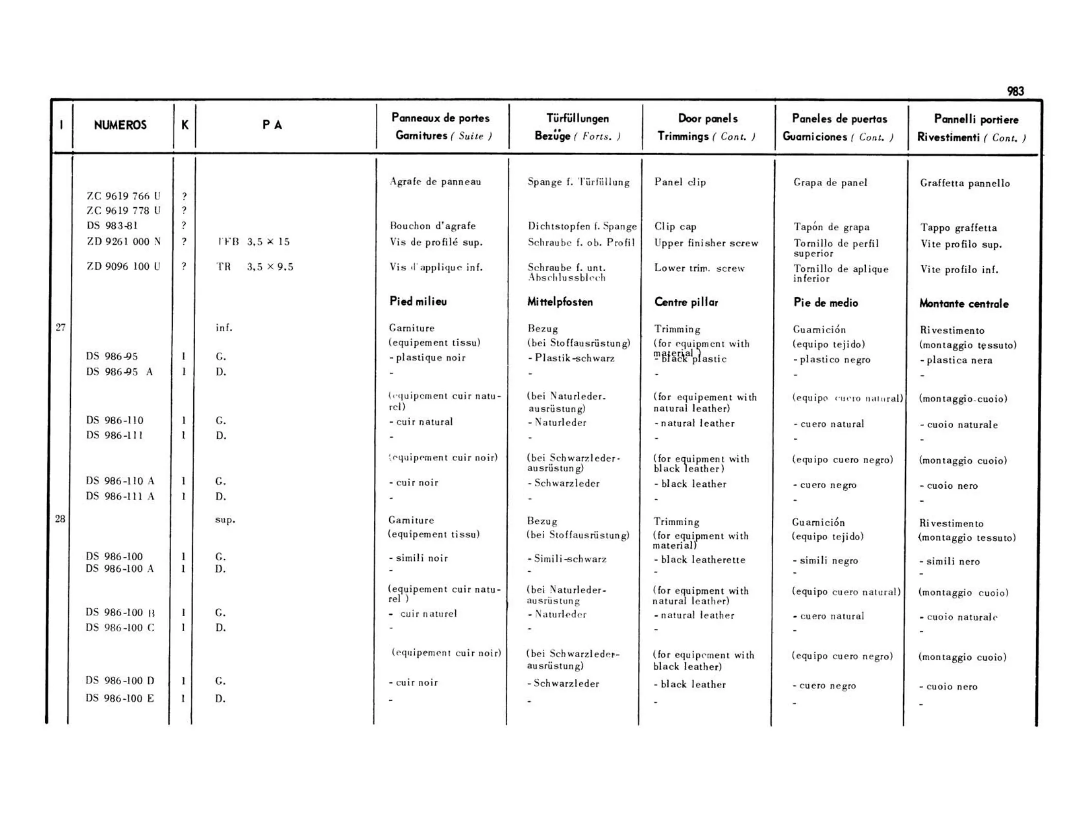 Pallas, page 474 of 503 — 598 Parts Catalogue — Volume II