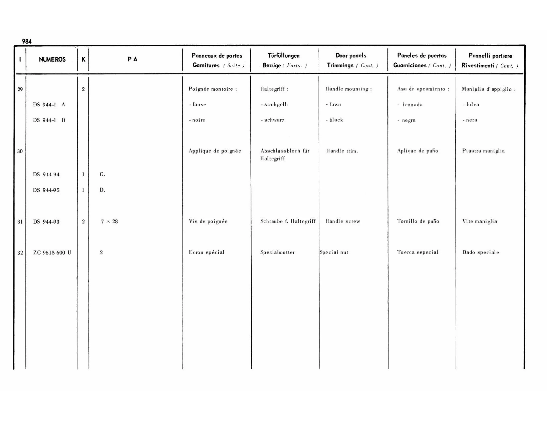 Pallas, page 475 of 503 — 598 Parts Catalogue — Volume II