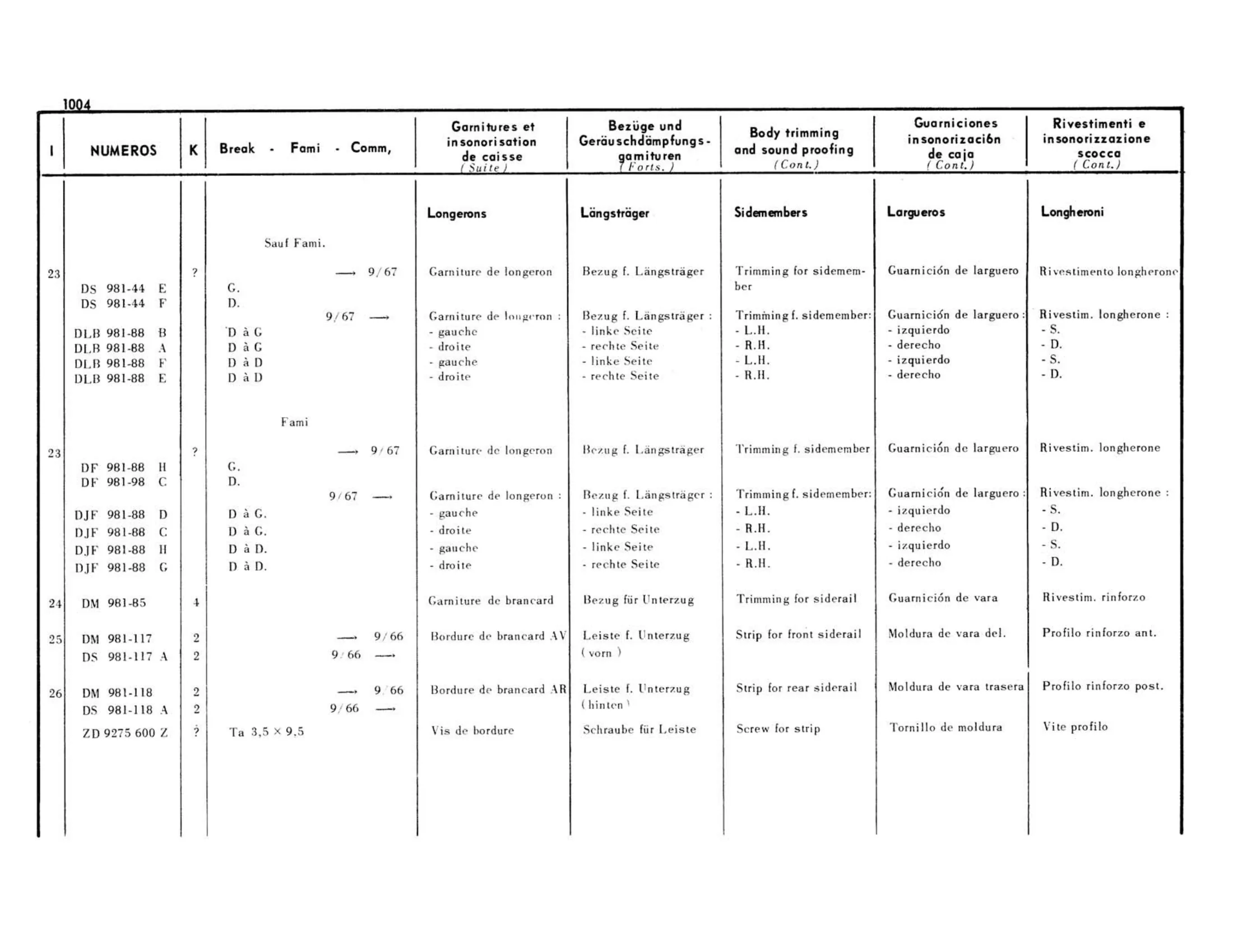 All remaining, page 487 of 503 — 598 Parts Catalogue — Volume II