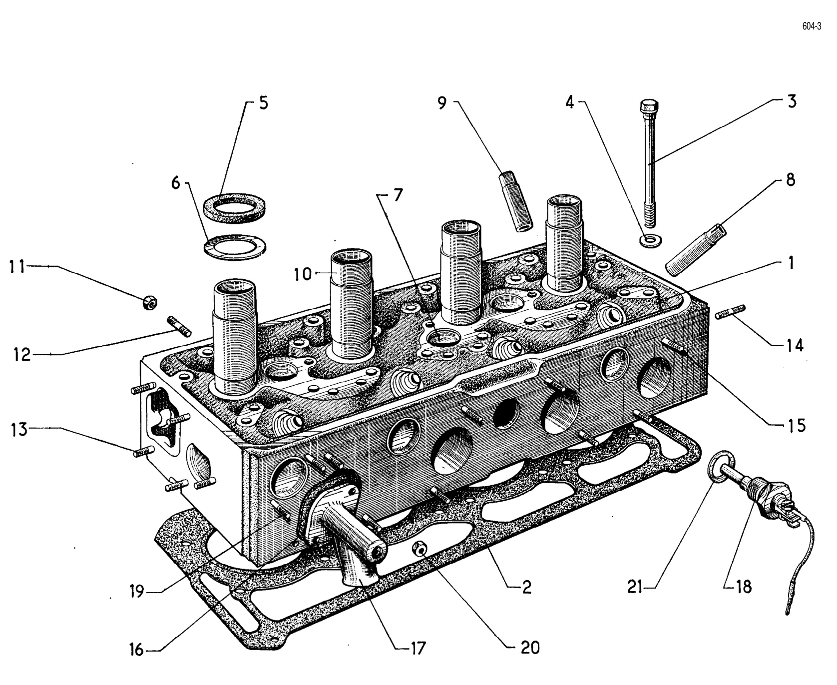 Cylinder Head, page 28 of 698 — 604 Parts Catalogue — Volume I