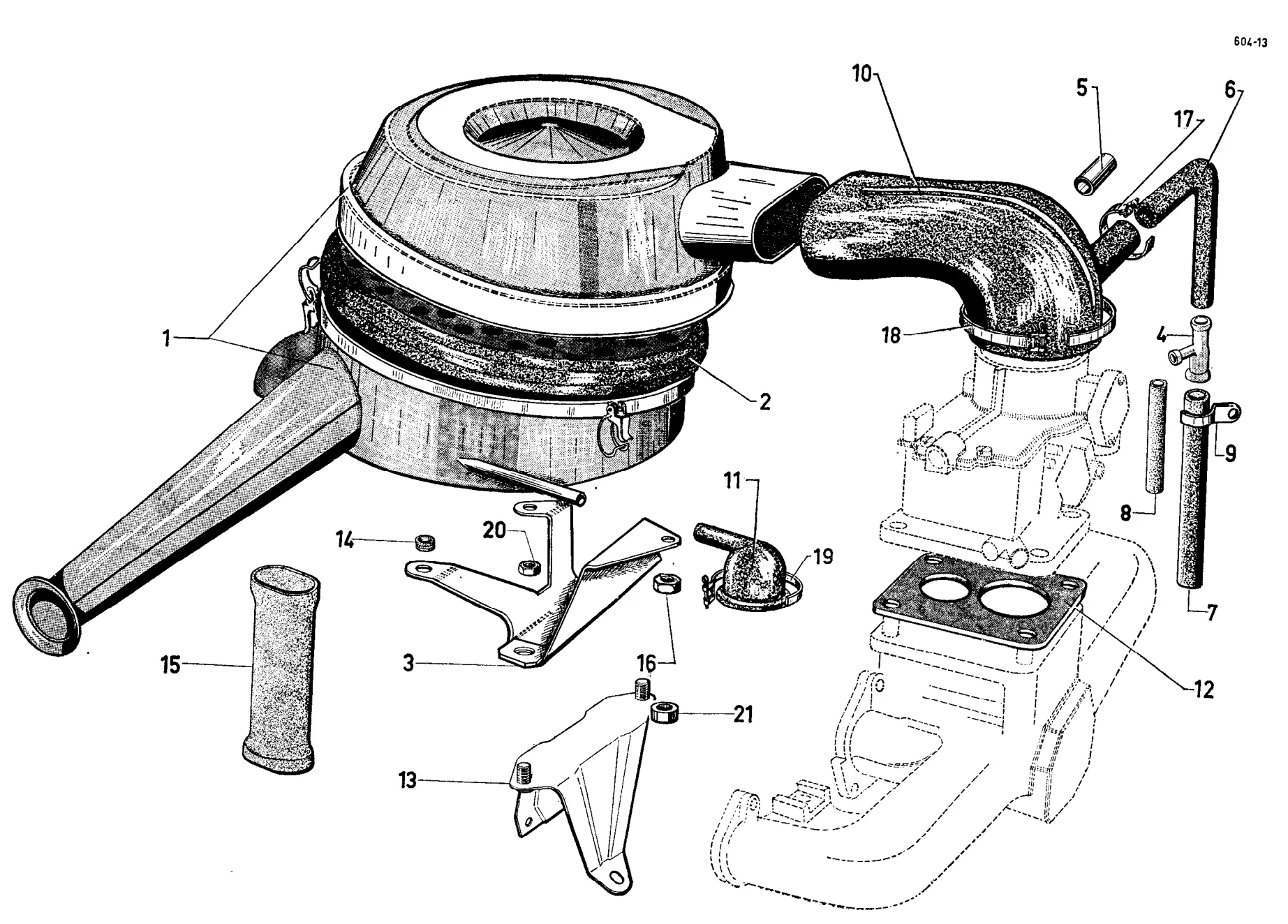 Air filter, page 54 of 698 — 604 Parts Catalogue — Volume I