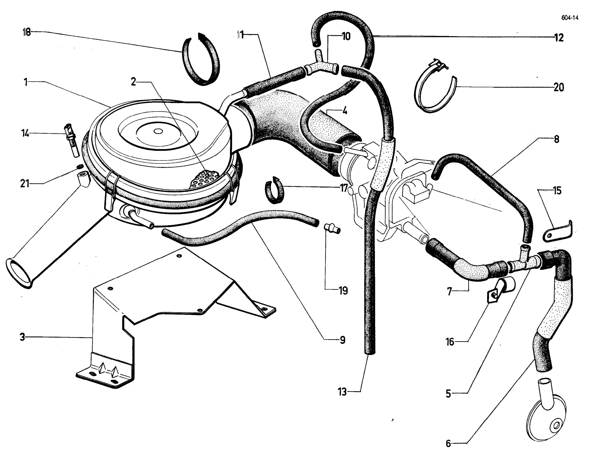 Air filter, page 58 of 698 — 604 Parts Catalogue — Volume I