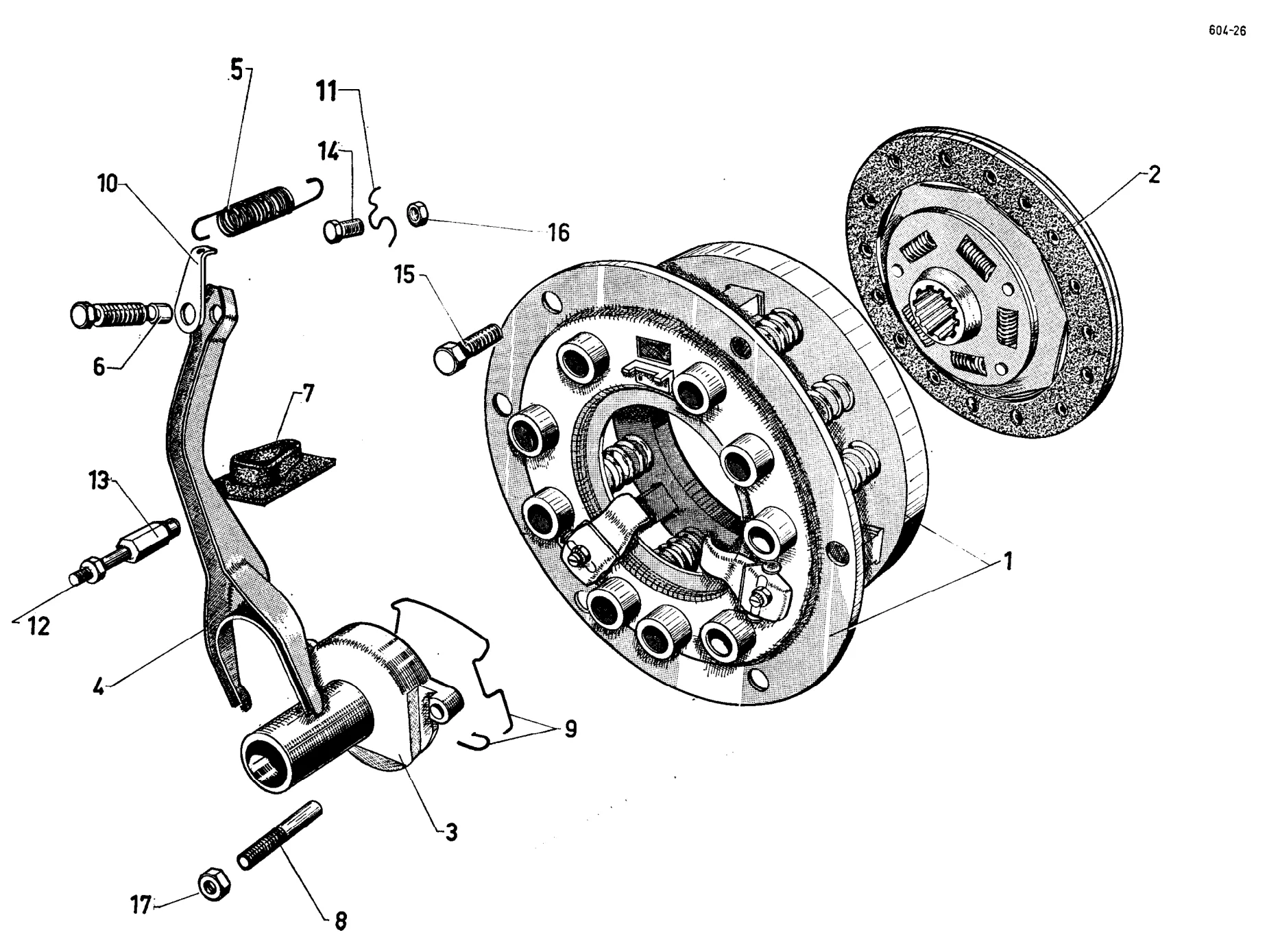 Clutch, page 95 of 698 — 604 Parts Catalogue — Volume I