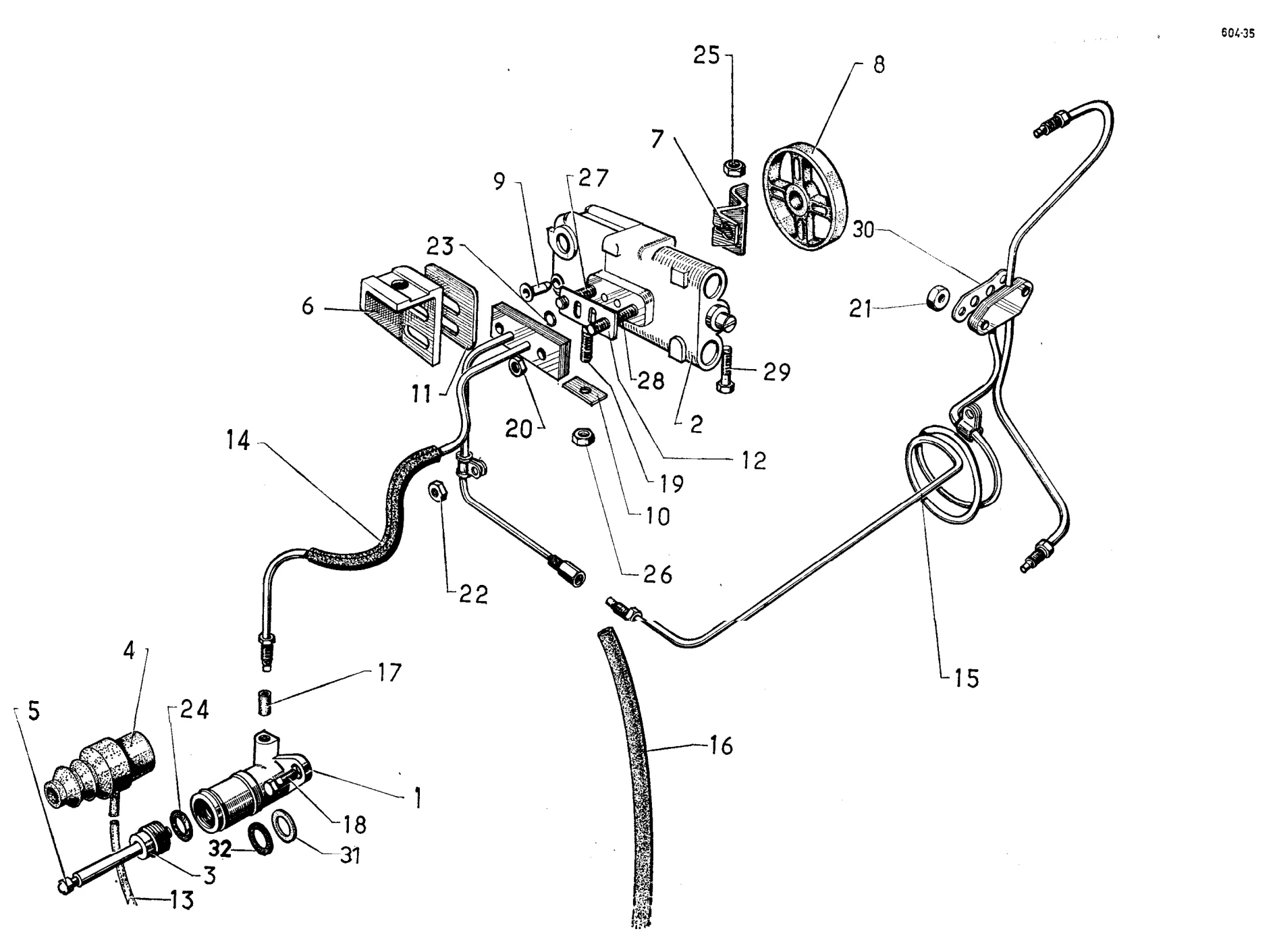 Clutch control, page 138 of 698 — 604 Parts Catalogue — Volume I