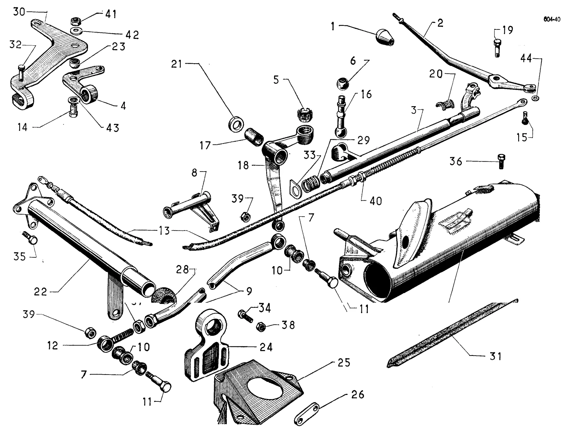 Manual gearchange, page 154 of 698 — 604 Parts Catalogue — Volume I