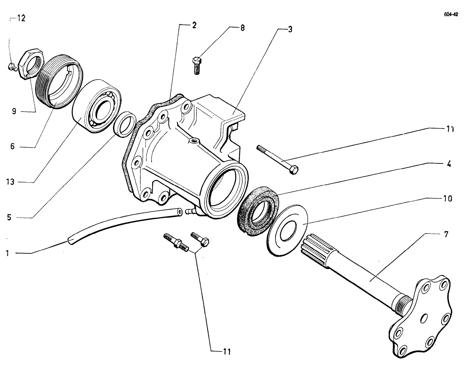 Differential shafts, page 162 of 698 — 604 Parts Catalogue — Volume I