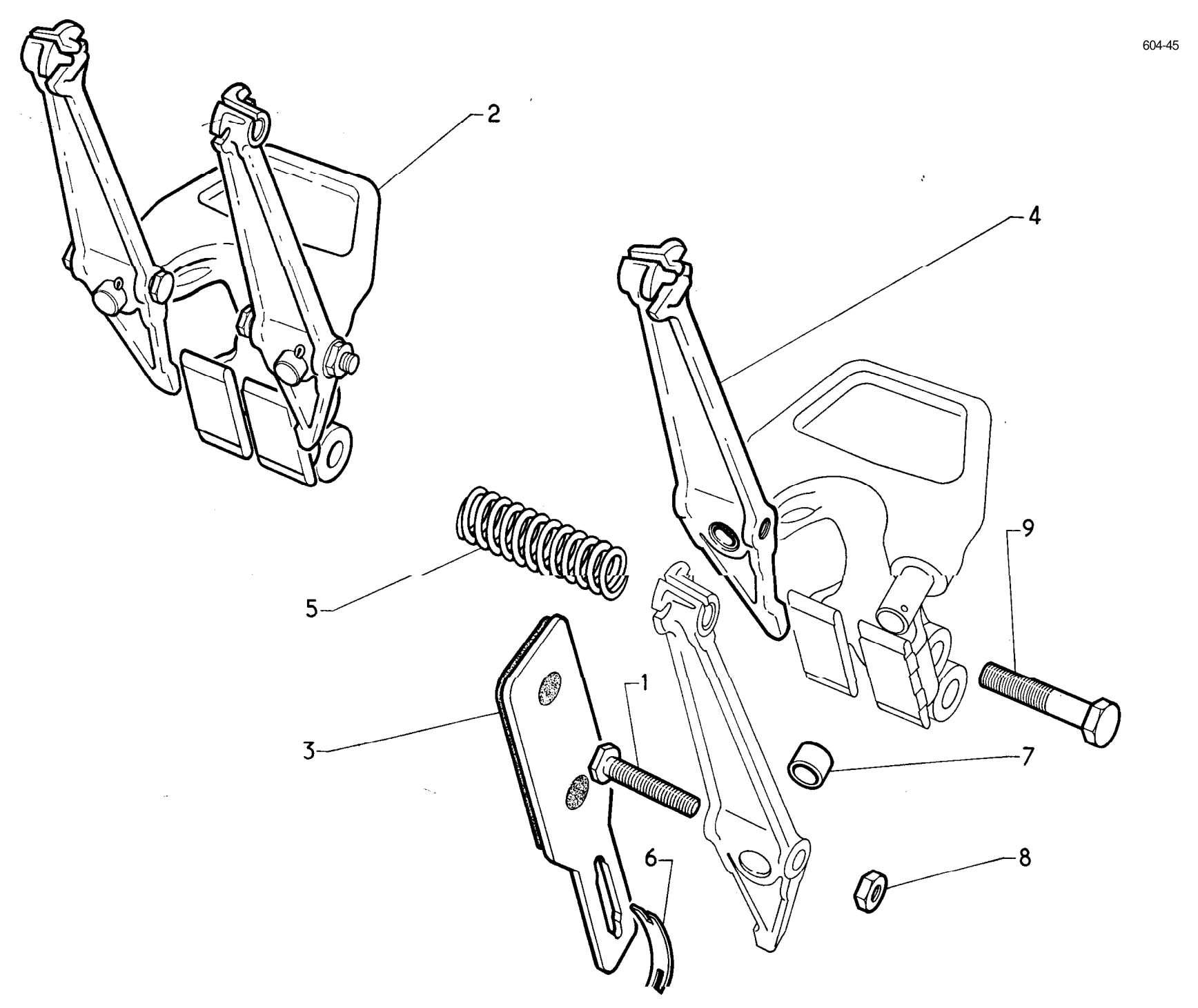 Parking brakes, page 171 of 698 — 604 Parts Catalogue — Volume I
