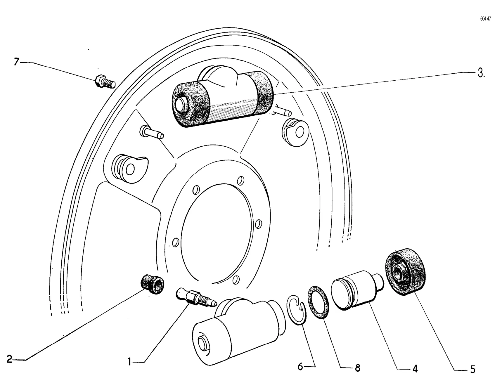 Rear brakes, page 176 of 698 — 604 Parts Catalogue — Volume I