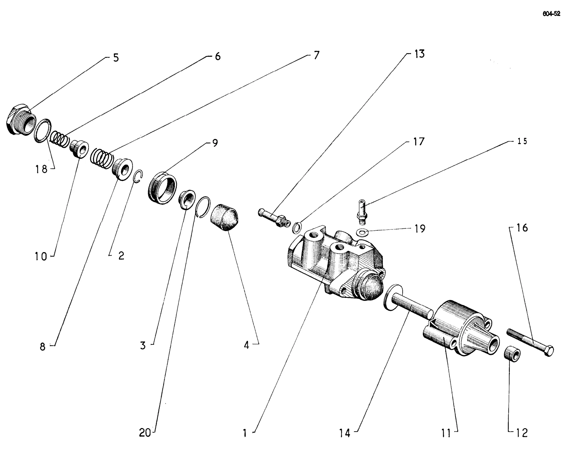Brake control, page 193 of 698 — 604 Parts Catalogue — Volume I