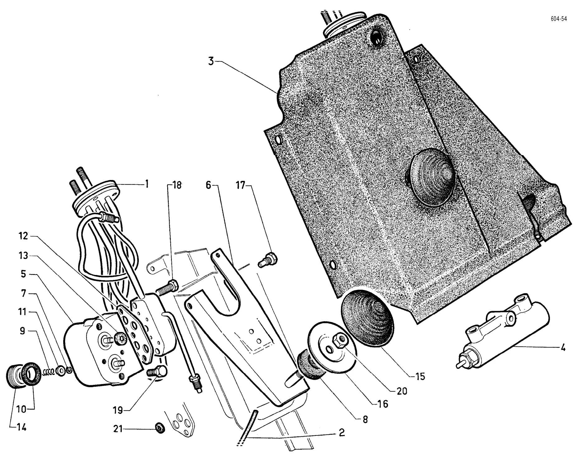 Brake control, page 197 of 698 — 604 Parts Catalogue — Volume I