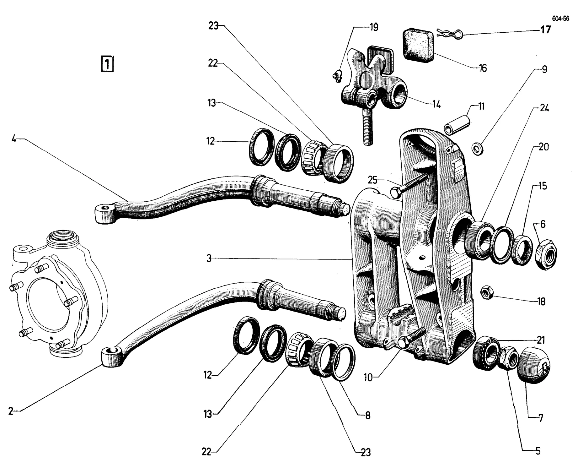 Front supension arms, page 202 of 698 — 604 Parts Catalogue — Volume I
