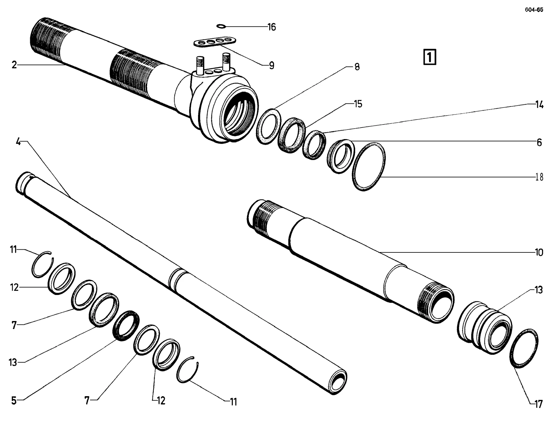 Power steering rack, page 229 of 698 — 604 Parts Catalogue — Volume I