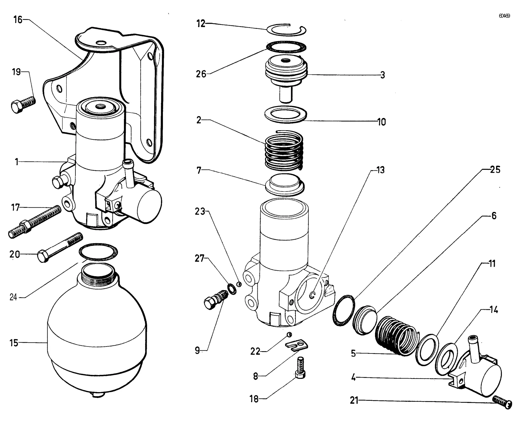 Pressure regulator, page 244 of 698 — 604 Parts Catalogue — Volume I