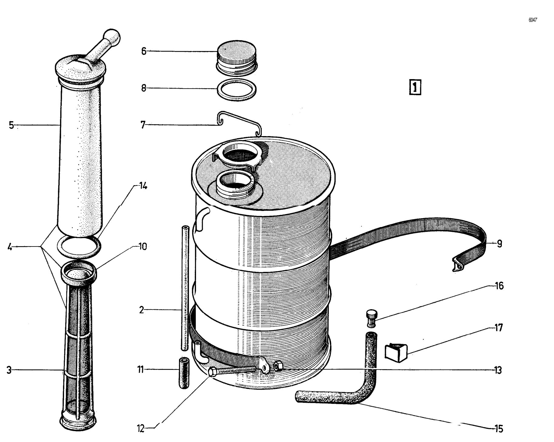 Fluid reservoir, page 250 of 698 — 604 Parts Catalogue — Volume I