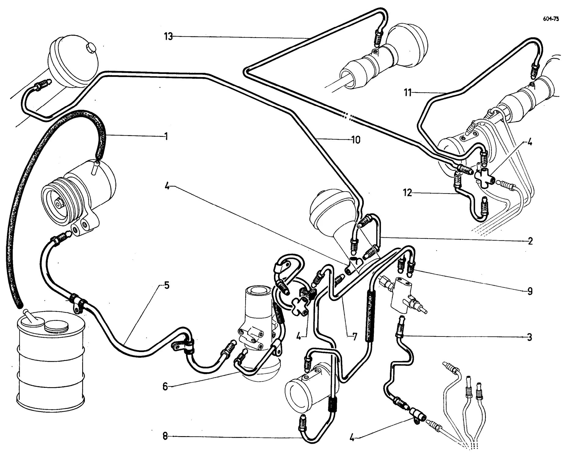 Suspension piping, page 262 of 698 — 604 Parts Catalogue — Volume I