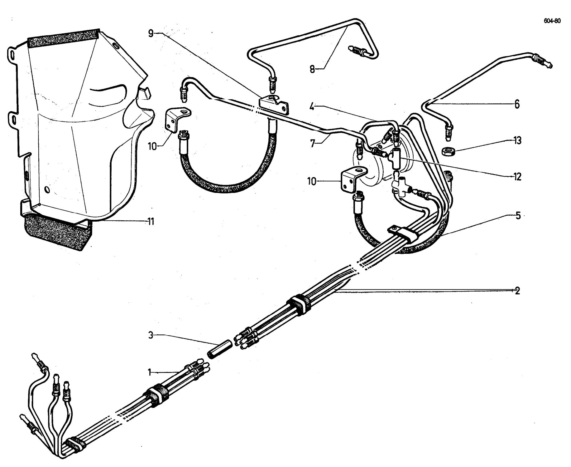 Rear brake piping, page 276 of 698 — 604 Parts Catalogue — Volume I