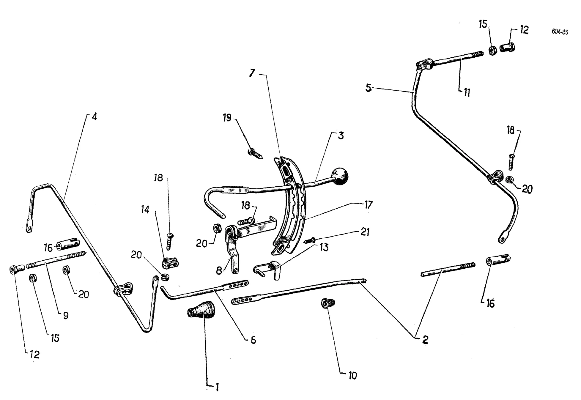Manual height control, page 292 of 698 — 604 Parts Catalogue — Volume I