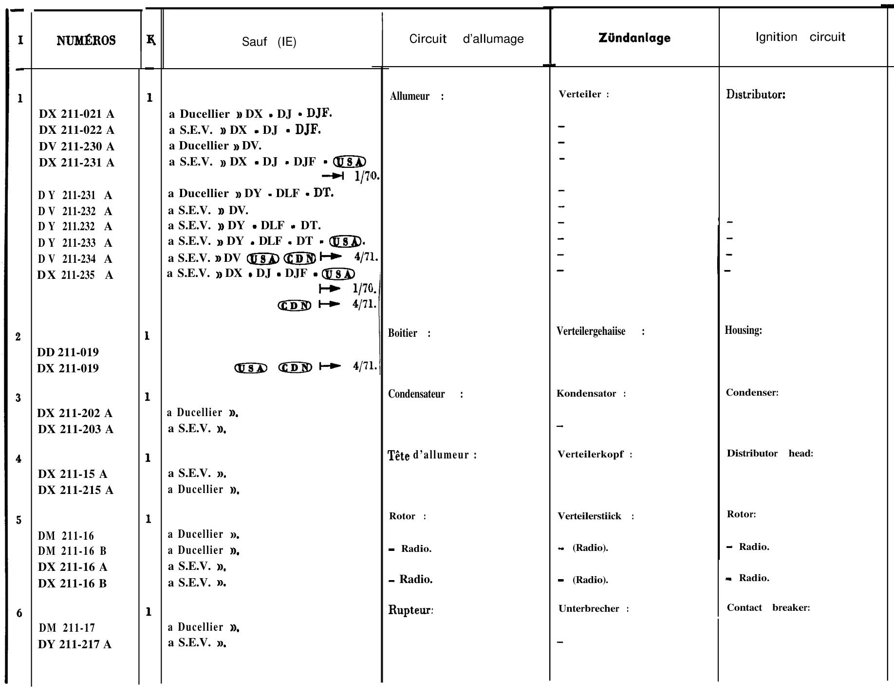 Manual height control, page 299 of 698 — 604 Parts Catalogue — Volume I