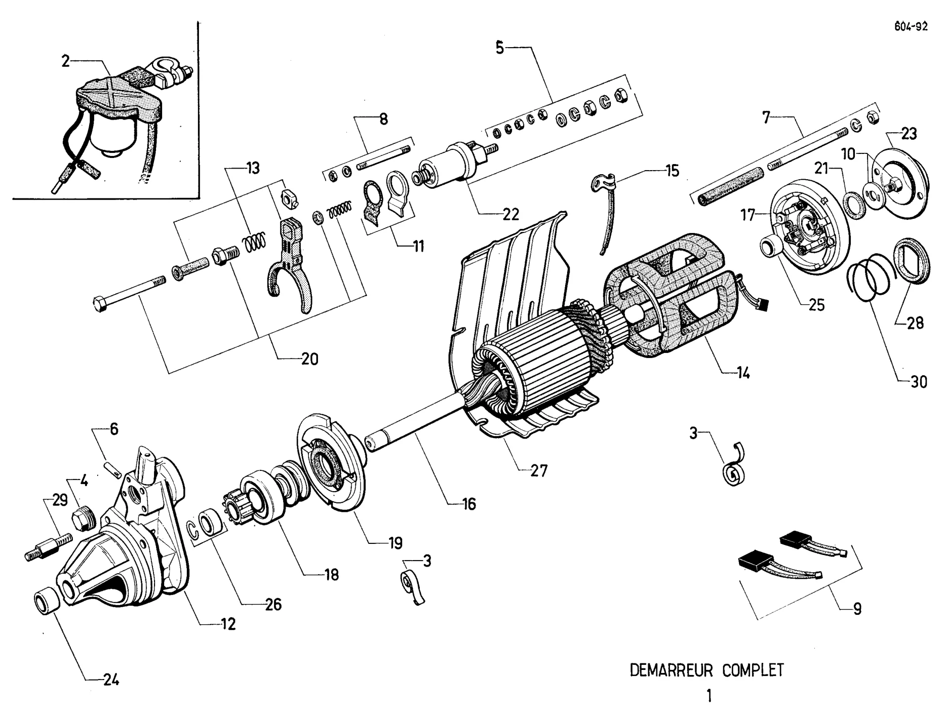 Starter motor, page 319 of 698 — 604 Parts Catalogue — Volume I