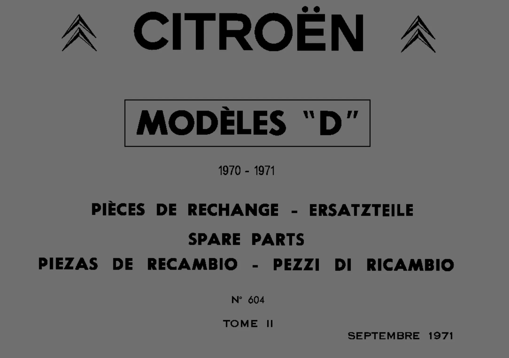Volume 2, page 322 of 698 — 604 Parts Catalogue — Volume I