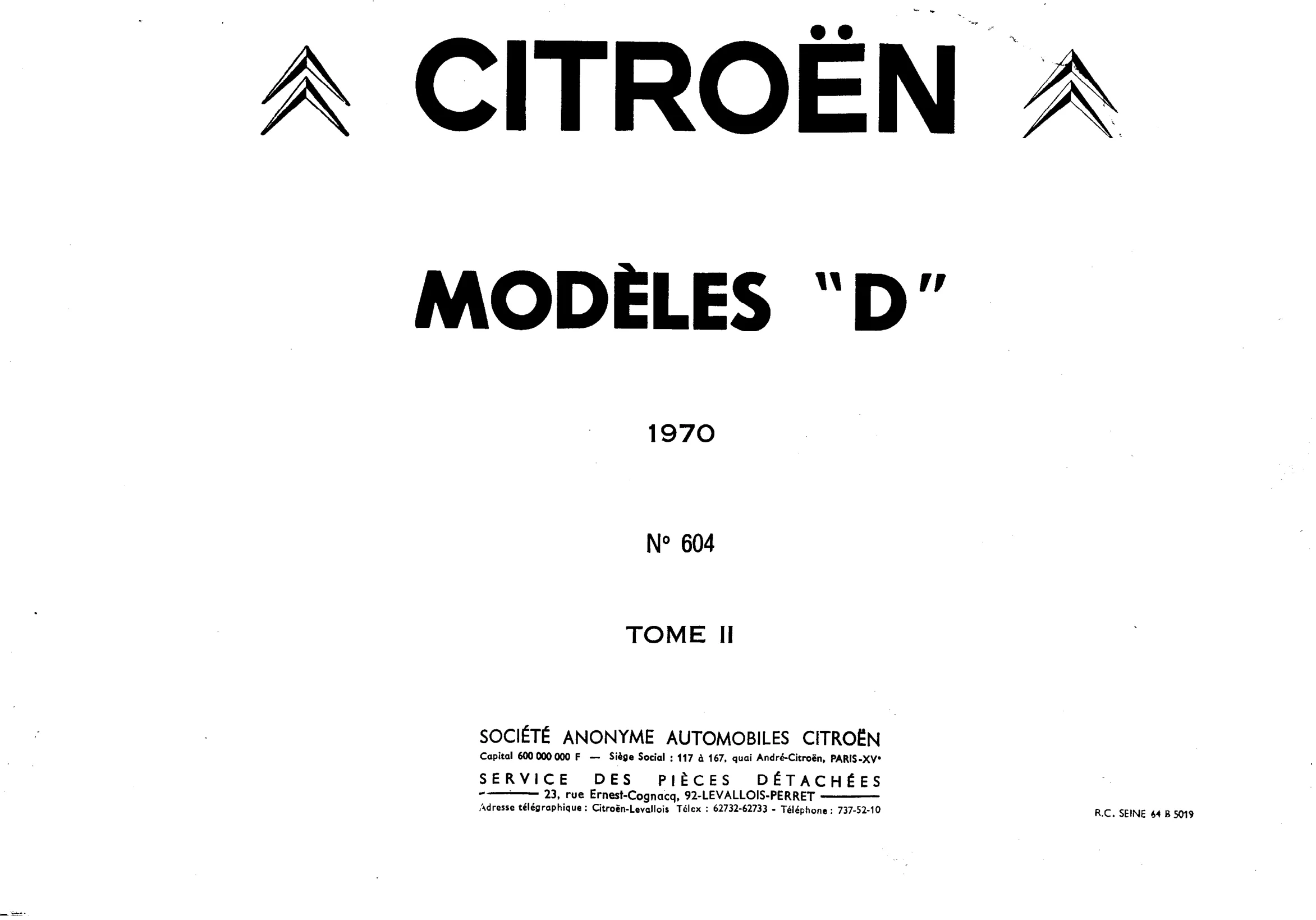 Volume 2, page 323 of 698 — 604 Parts Catalogue — Volume I