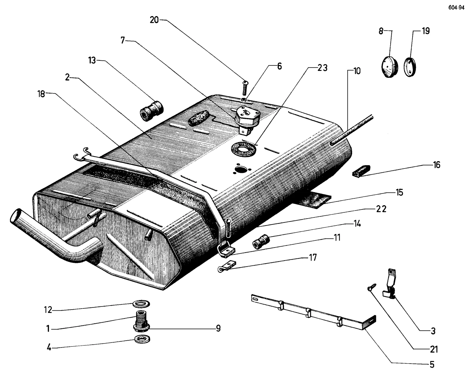 Fuel System / Fuel tank, page 347 of 698 — 604 Parts Catalogue — Volume I