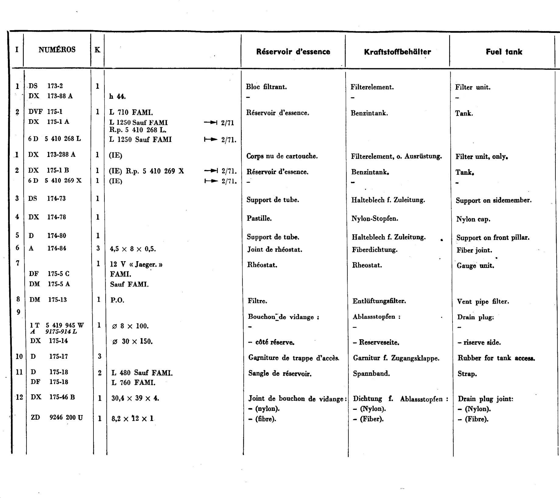 Fuel System / Fuel tank, page 348 of 698 — 604 Parts Catalogue — Volume I