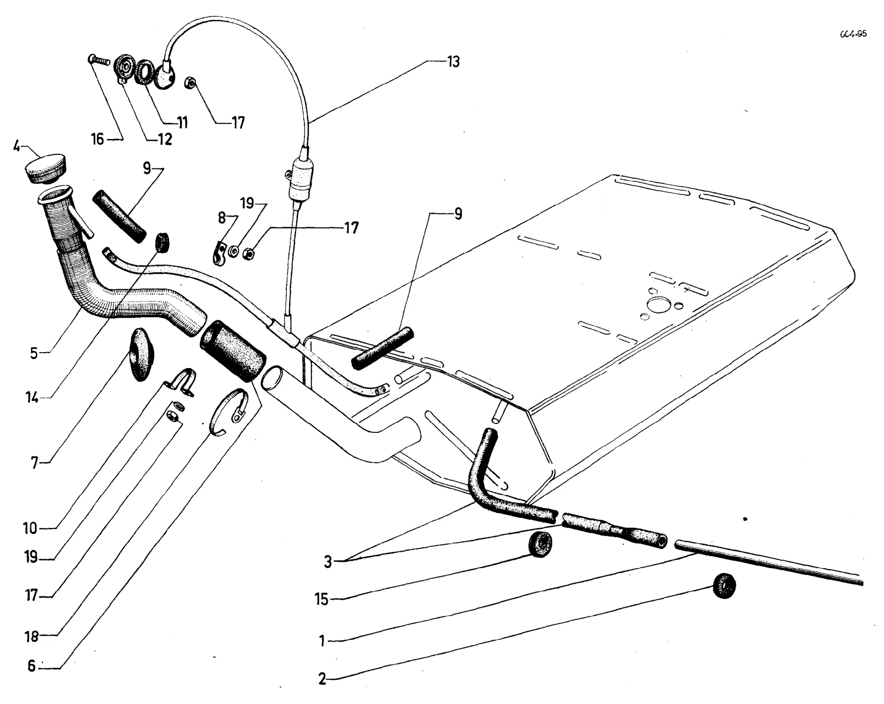 Fuel piping, page 350 of 698 — 604 Parts Catalogue — Volume I