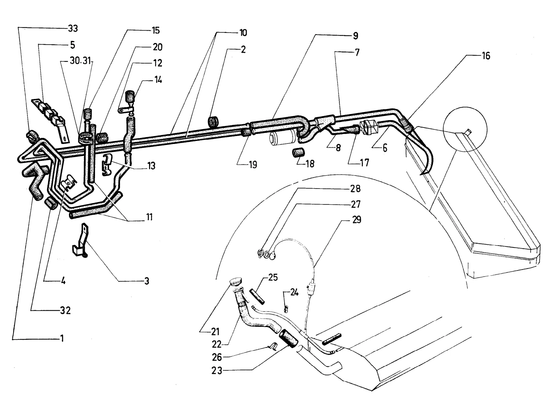 Fuel piping (IE), page 355 of 698 — 604 Parts Catalogue — Volume I