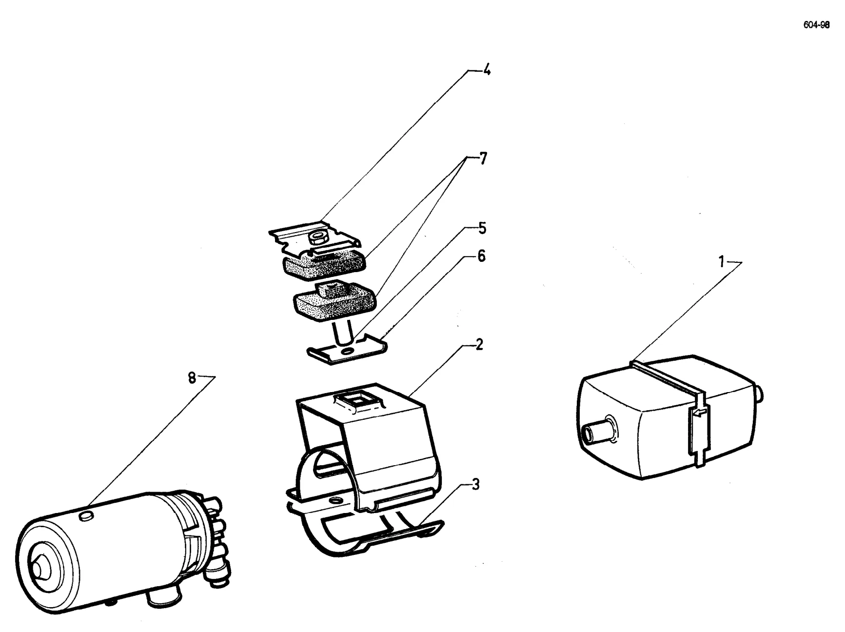 Fuel pump (IE), page 362 of 698 — 604 Parts Catalogue — Volume I
