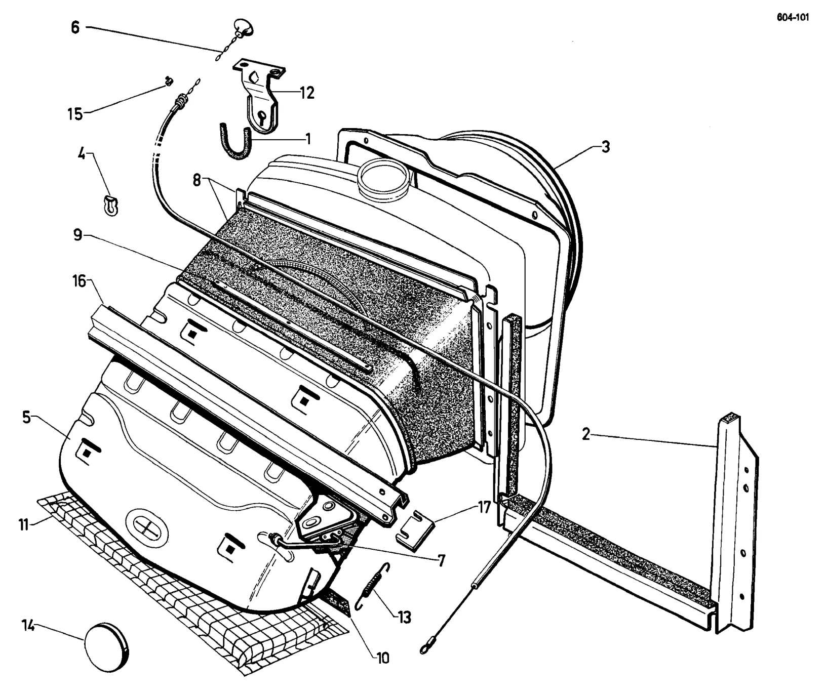 Cooling air intake, page 370 of 698 — 604 Parts Catalogue — Volume I