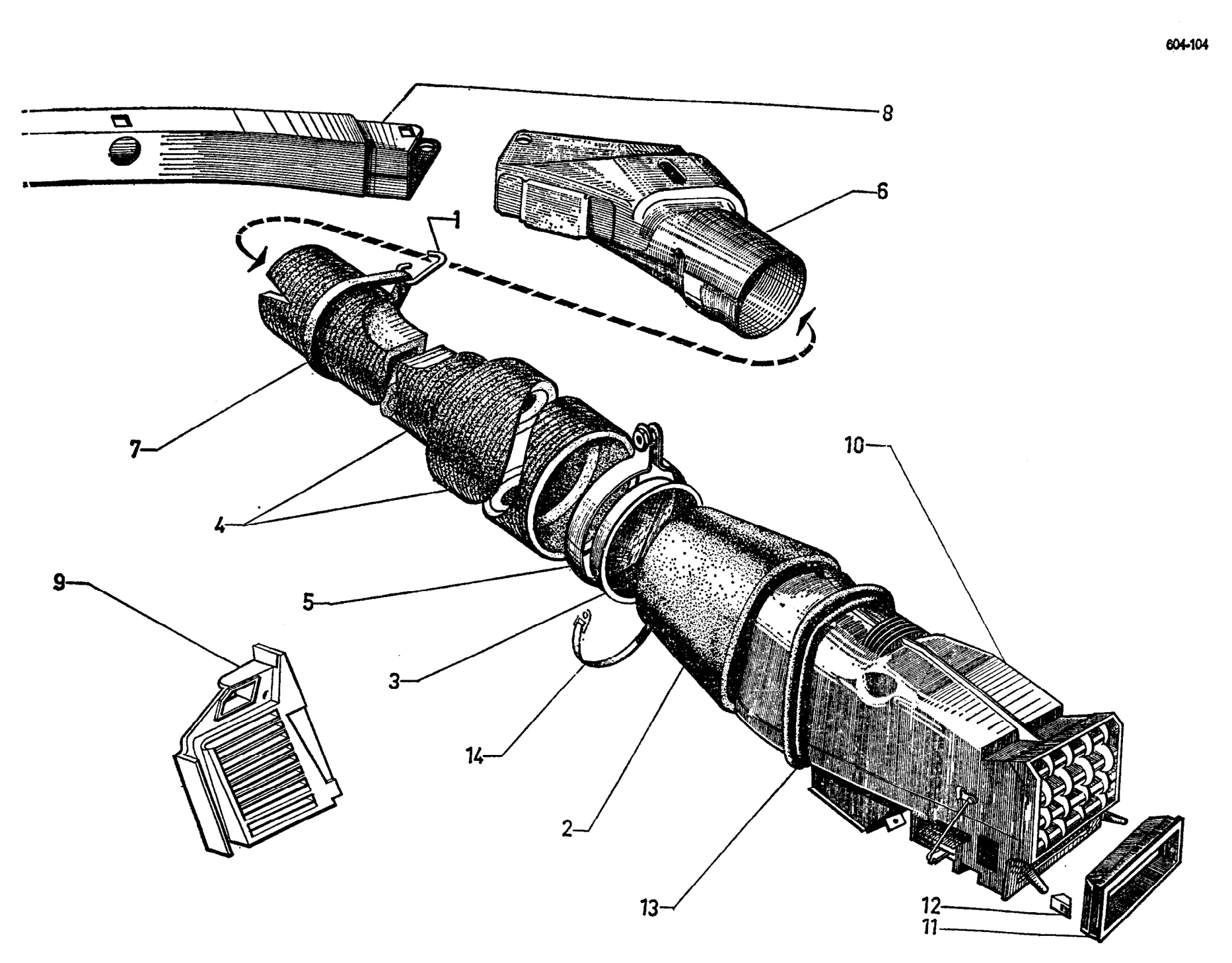 Ventilation, page 379 of 698 — 604 Parts Catalogue — Volume I