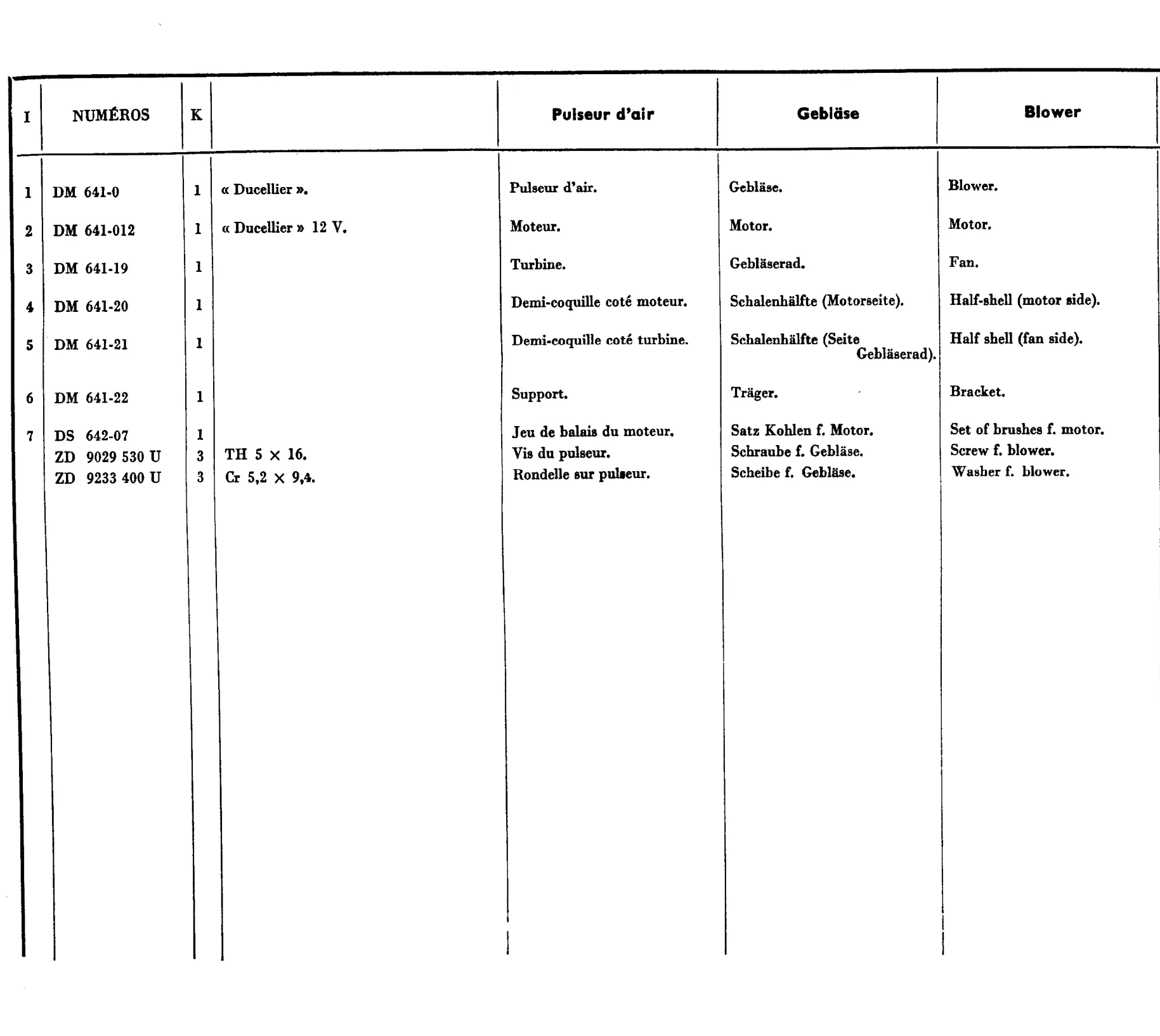 Blower, page 382 of 698 — 604 Parts Catalogue — Volume I