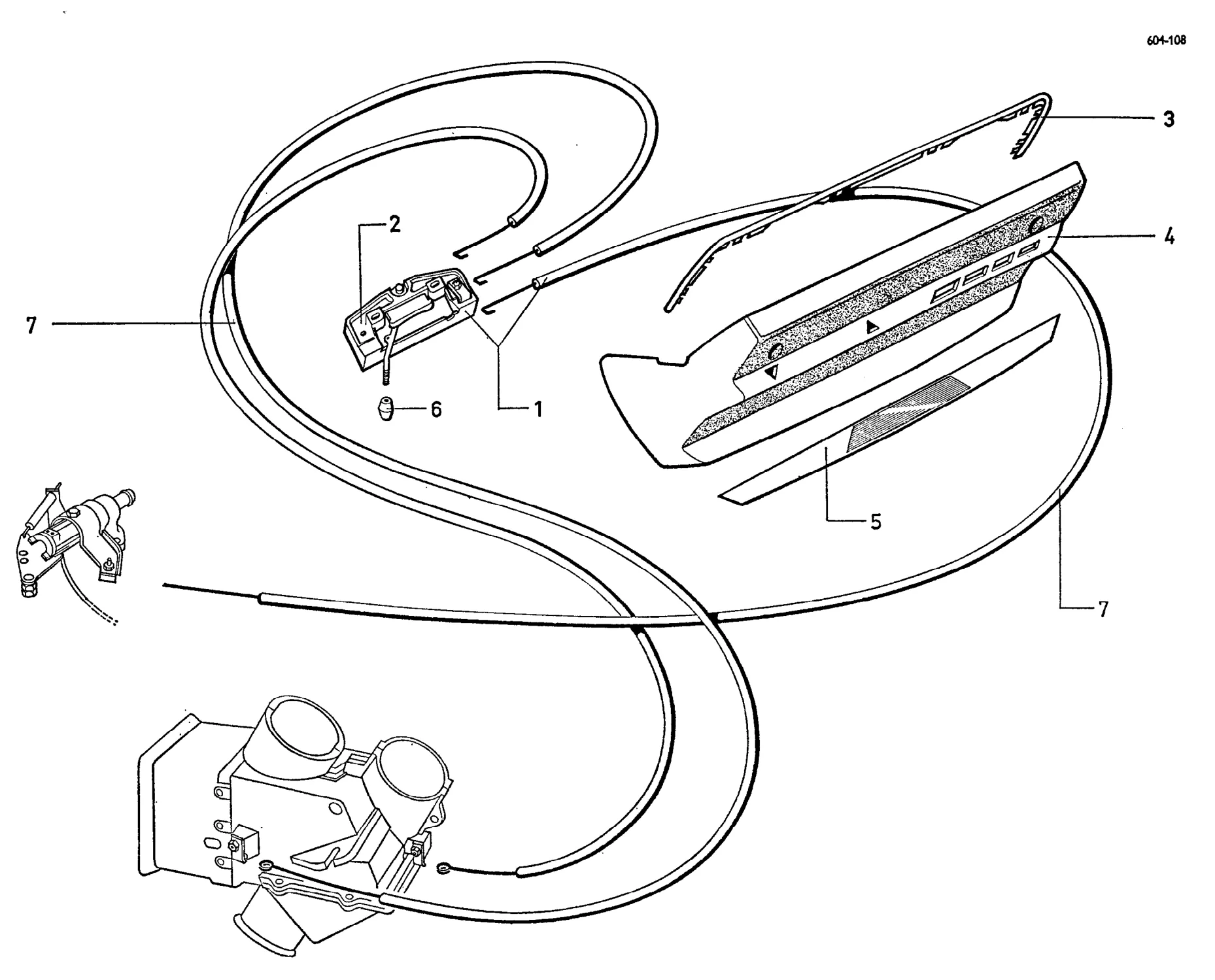 Heater -5 controls, page 389 of 698 — 604 Parts Catalogue — Volume I