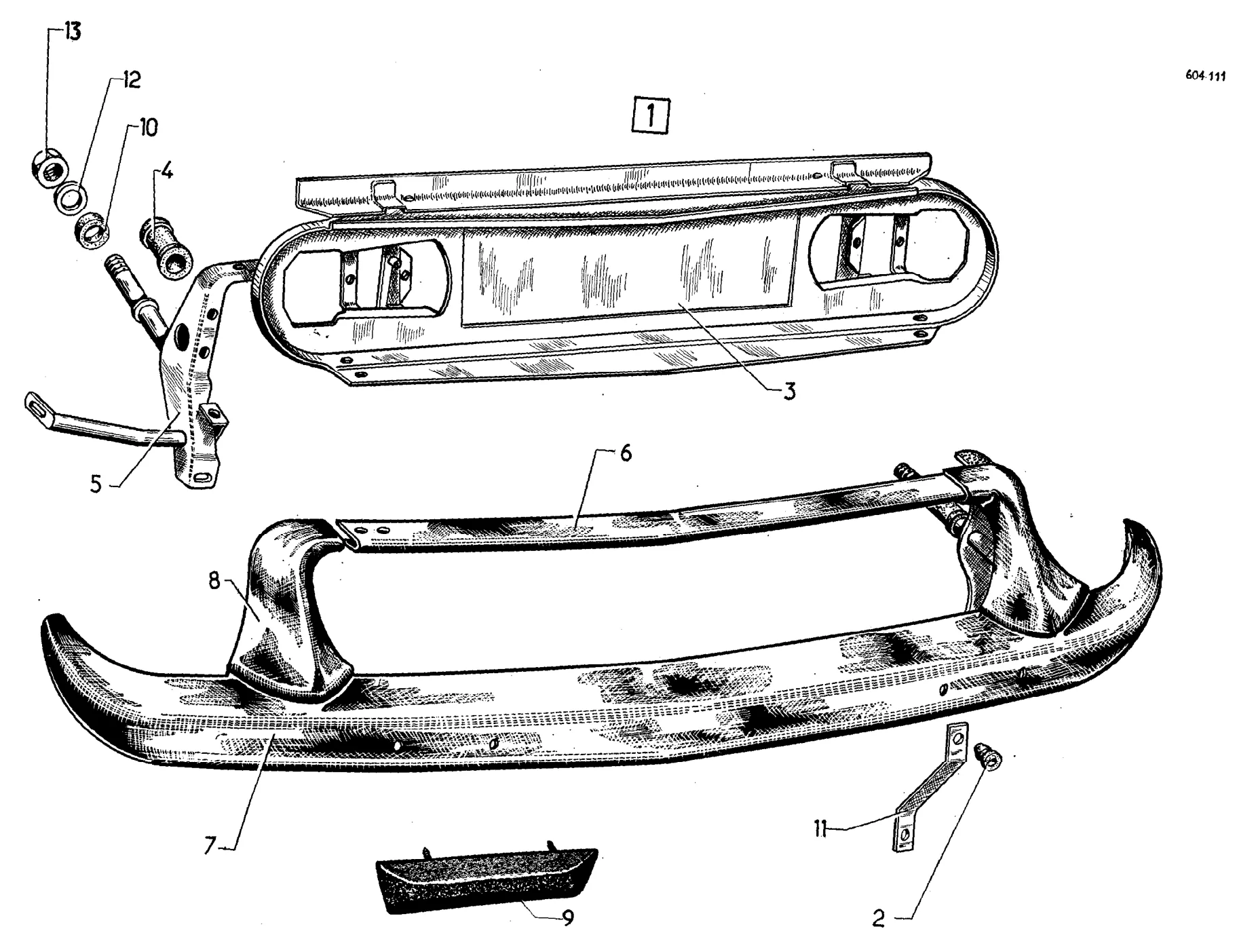 Rear bumpers, page 401 of 698 — 604 Parts Catalogue — Volume I