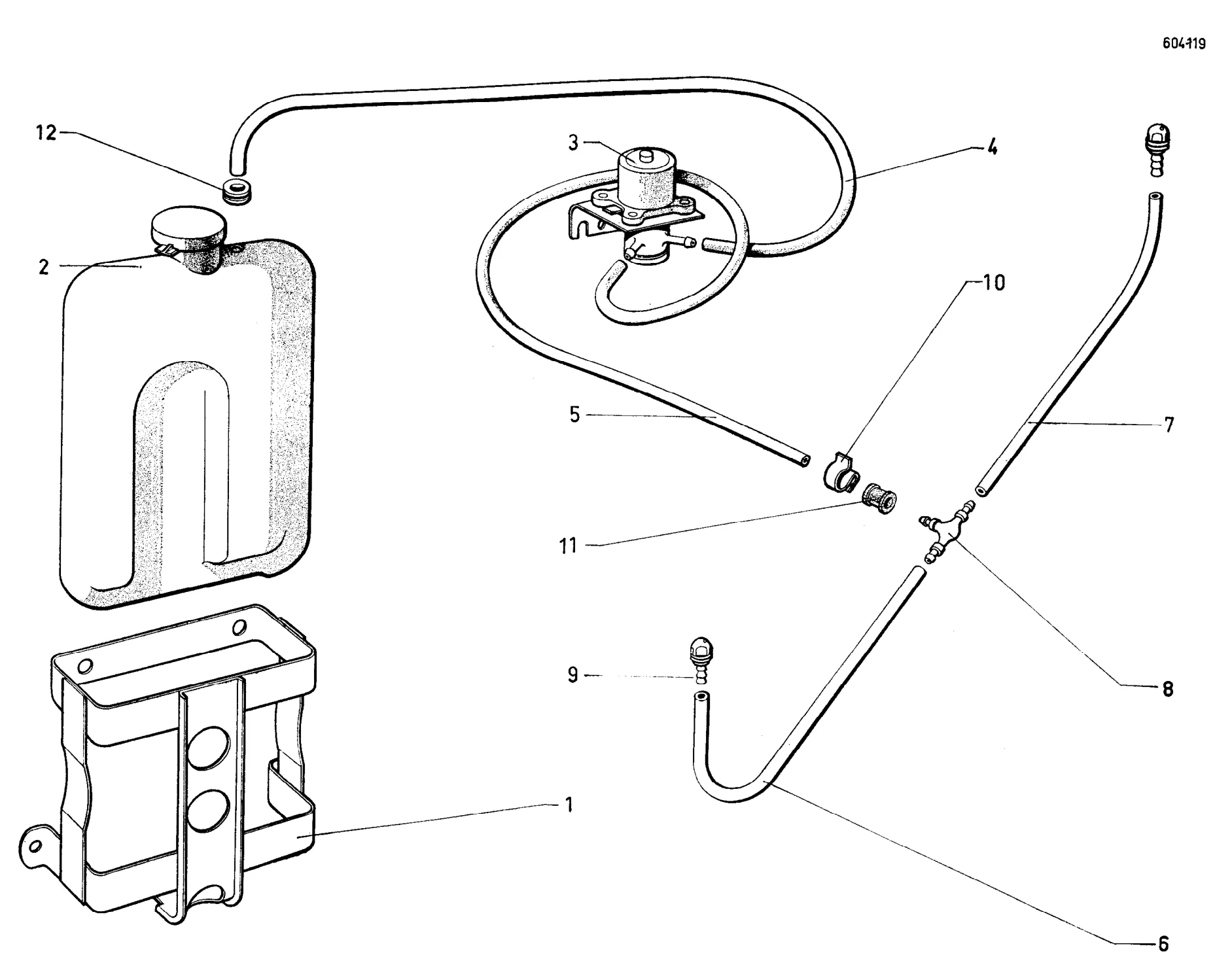 Windscreen washer, page 423 of 698 — 604 Parts Catalogue — Volume I