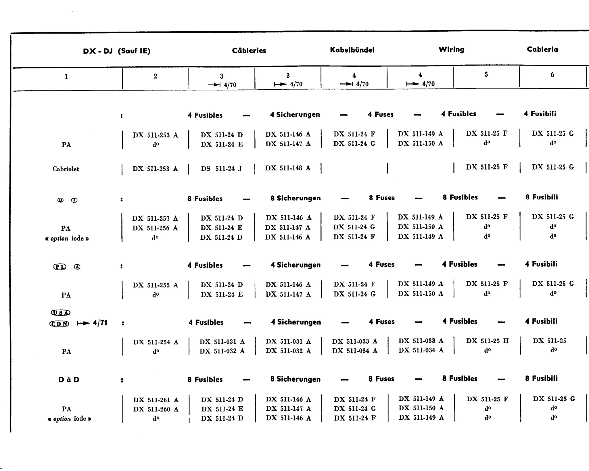 Wiring, page 474 of 698 — 604 Parts Catalogue — Volume I
