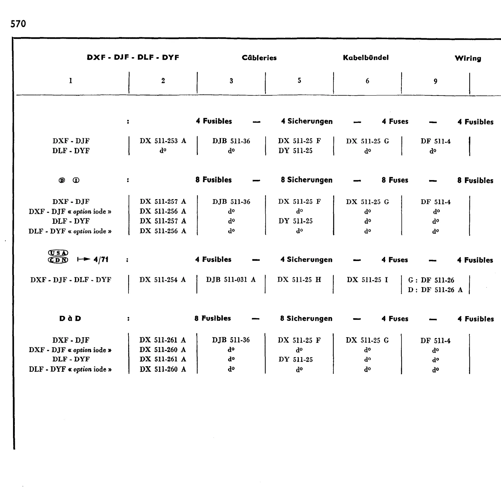 Wiring, page 479 of 698 — 604 Parts Catalogue — Volume I