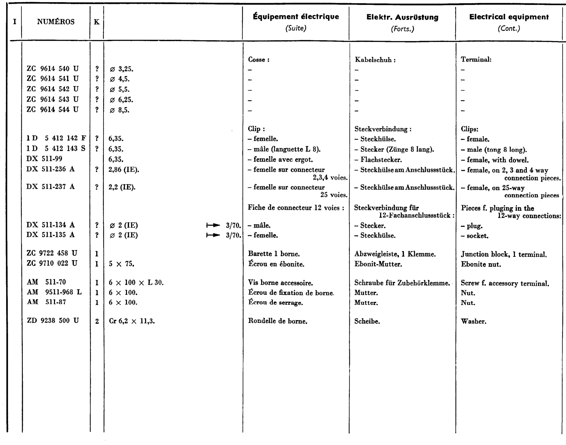Wiring, page 484 of 698 — 604 Parts Catalogue — Volume I