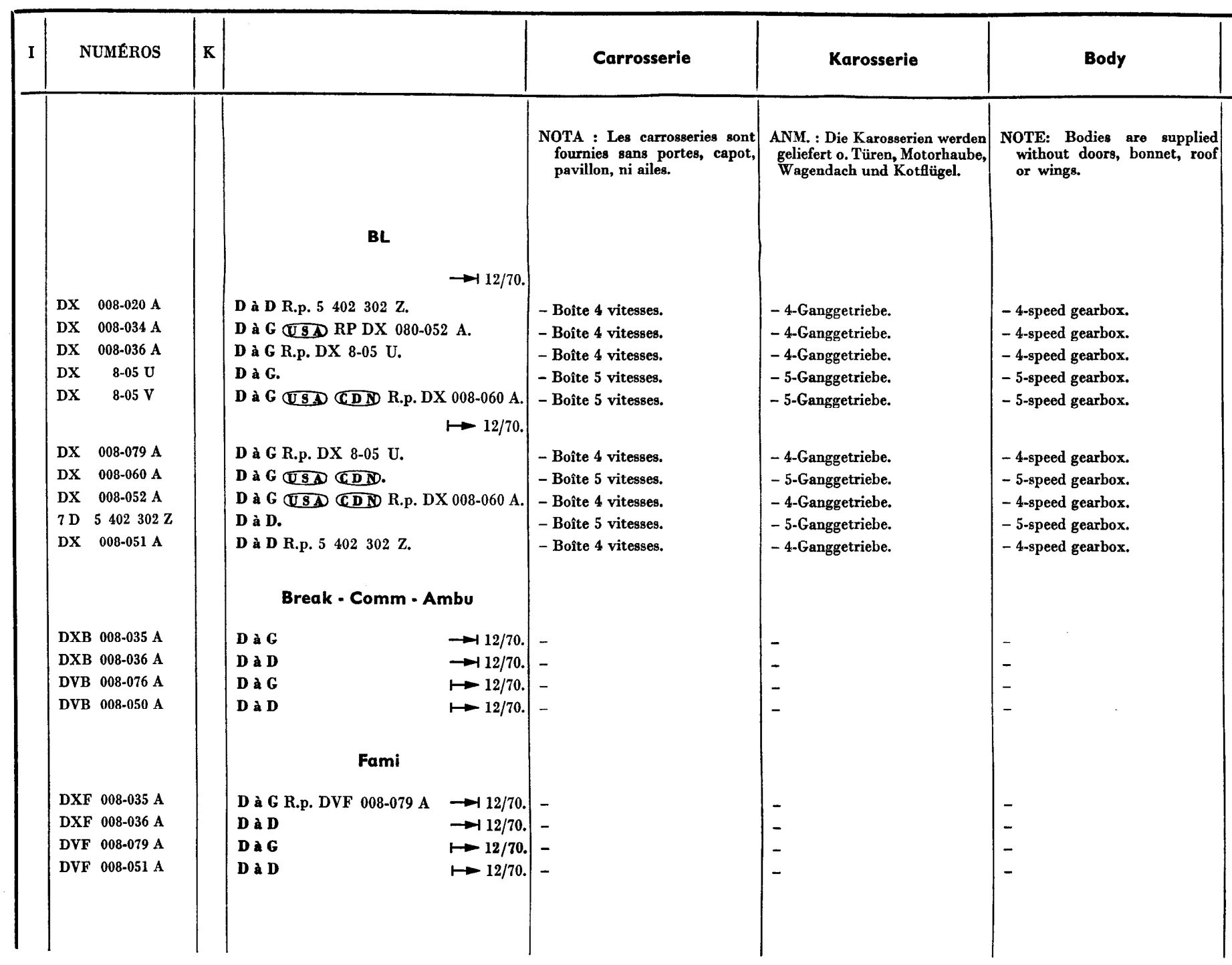 Body/Chassis, page 488 of 698 — 604 Parts Catalogue — Volume I