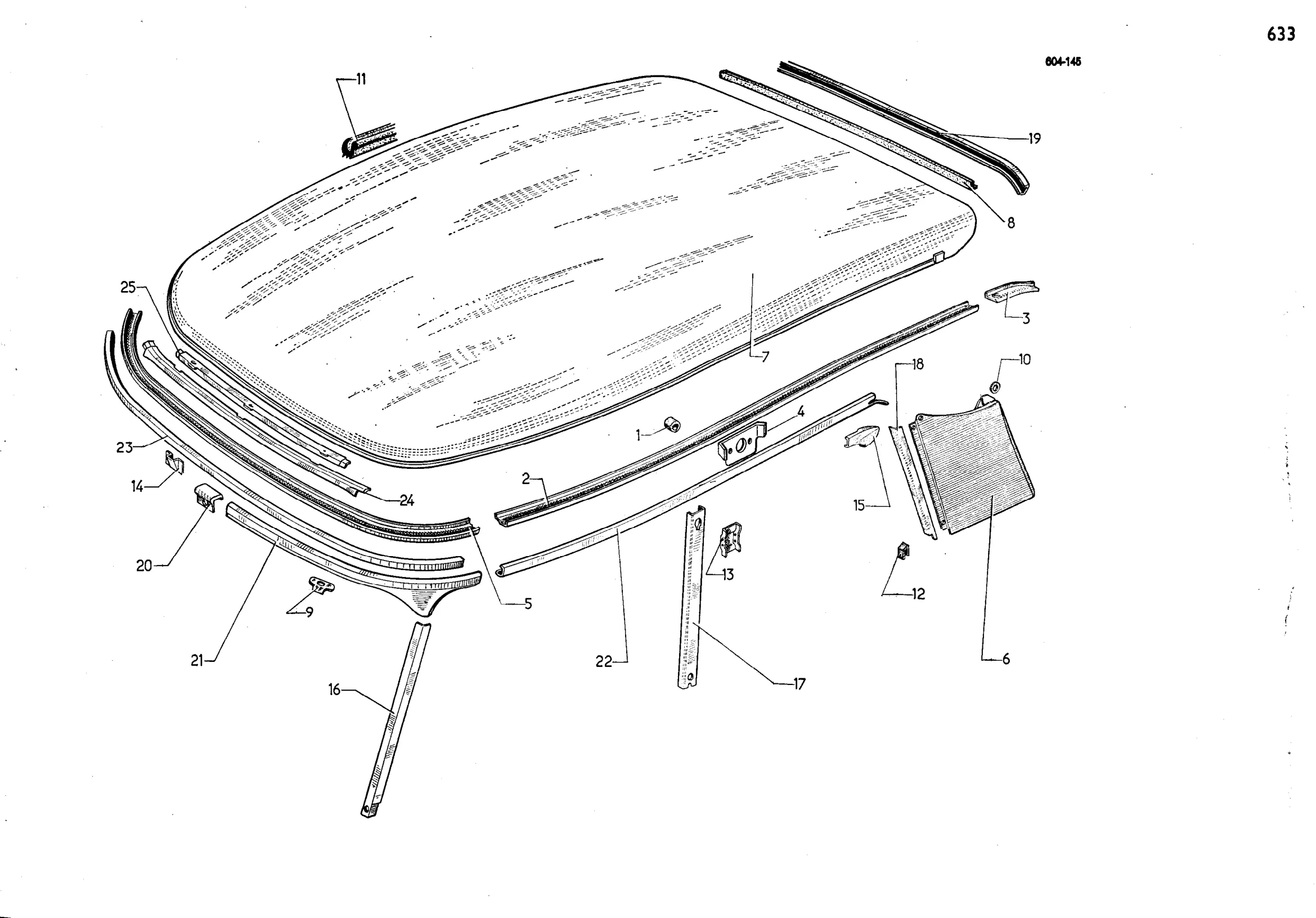 Roof DV, DT, page 526 of 698 — 604 Parts Catalogue — Volume I