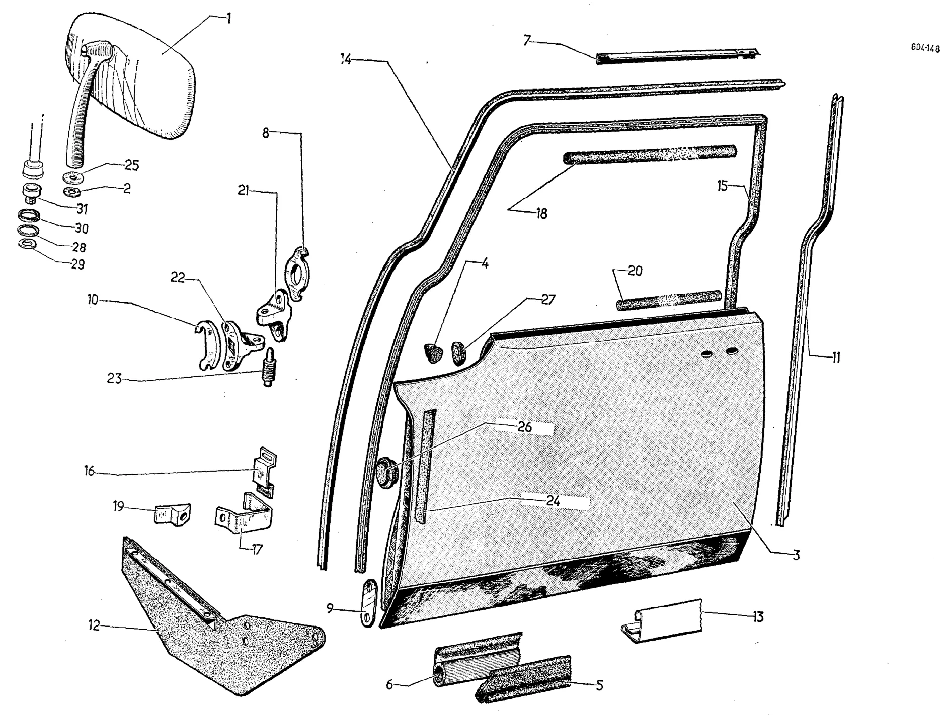 Front doors, page 535 of 698 — 604 Parts Catalogue — Volume I