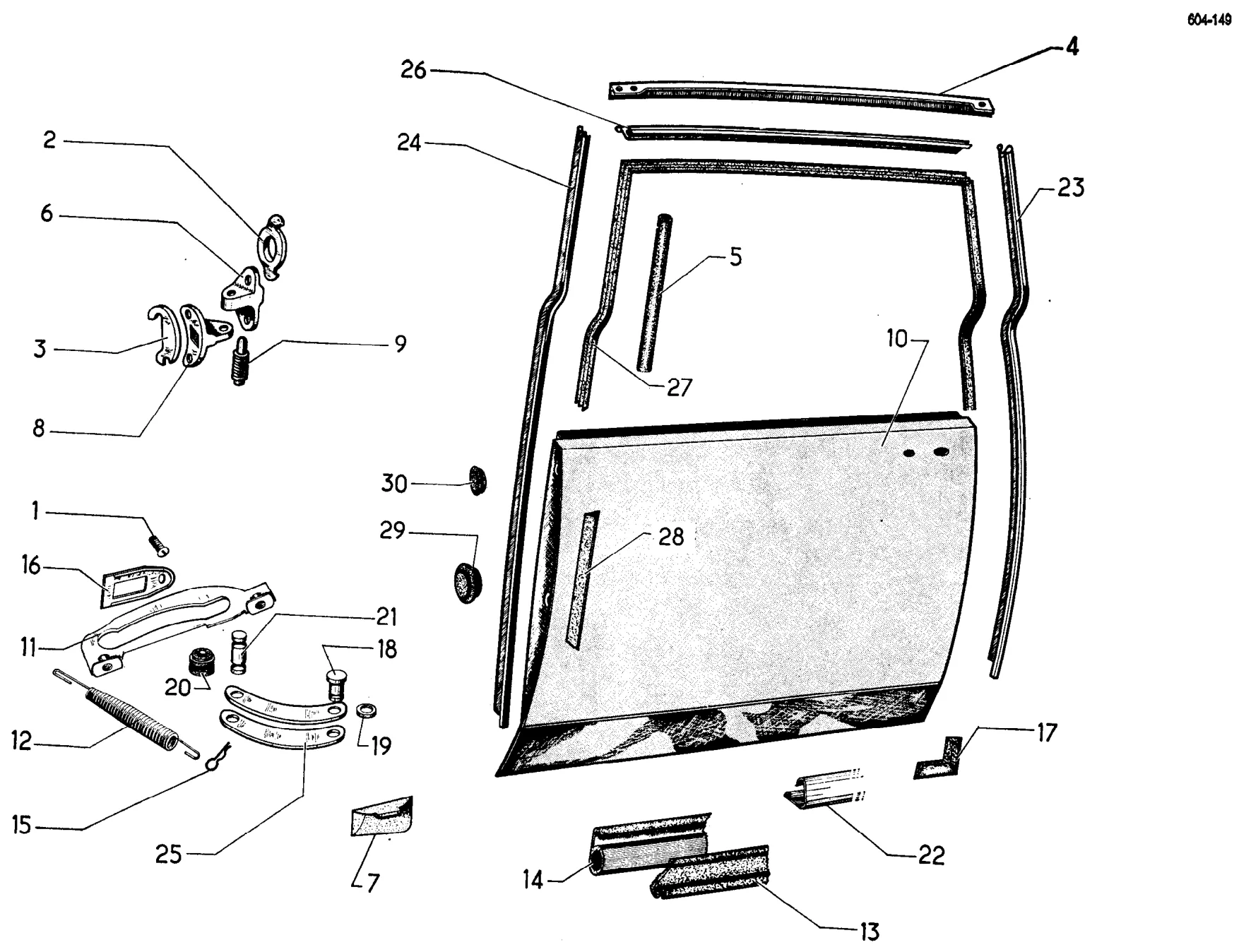 Rear doors - BL, page 539 of 698 — 604 Parts Catalogue — Volume I